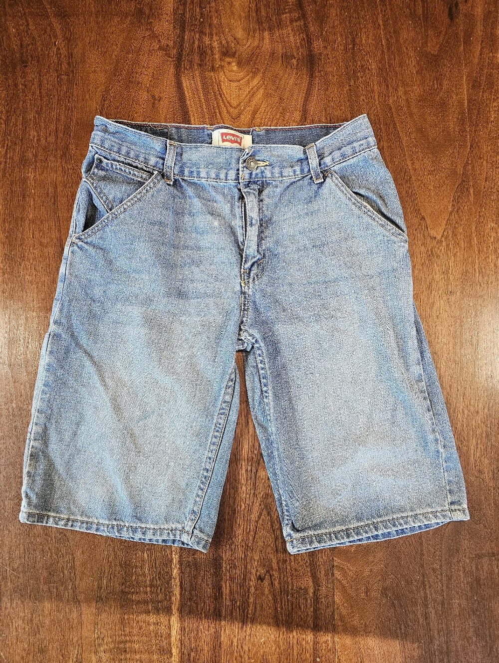 Vintage Levi's Carpenter Shorts Boys 18 Regular Fits 30" Waist Y2K Denim Jorts